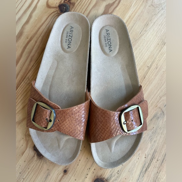 NWOT Arizona Jeans Co. Snake Skin Slides Size 9 - Picture 3 of 8
